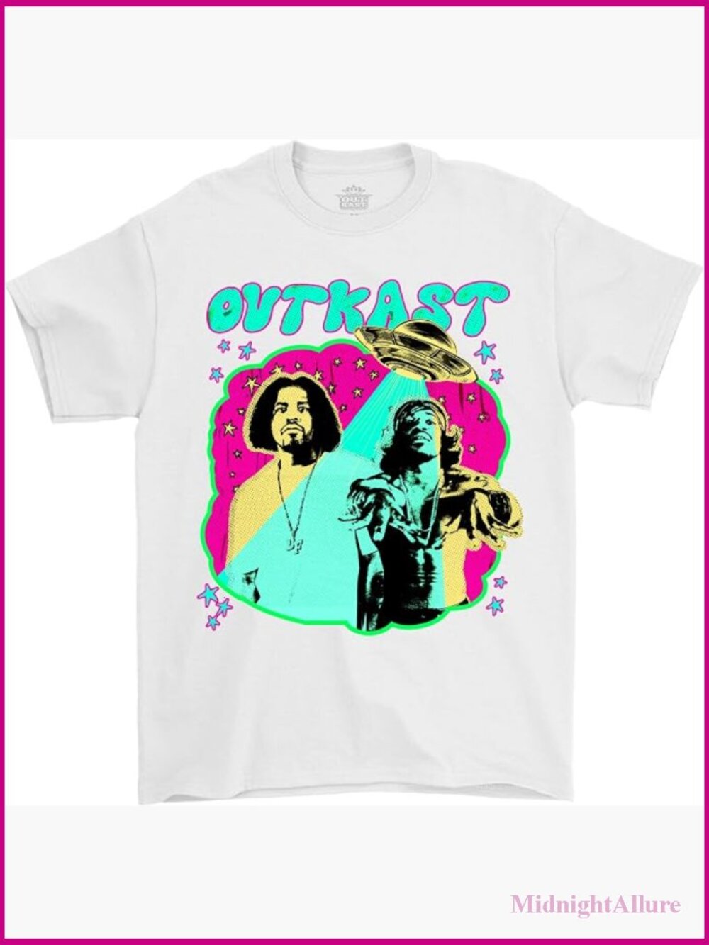 Official Outkast Spaceship Cartoon Graphic Tee Unisex